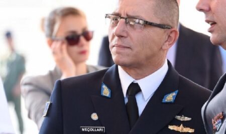 Артур Мечоллари, бывший командующий военно-морскими силами Албании. Фото: TiranaNews.al, ноябрь 2022 года