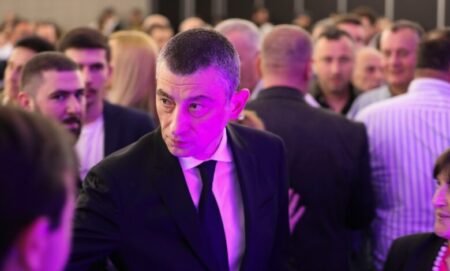 Георгий Гахария, лидер партии "Для Грузии", на политическом мероприятии
