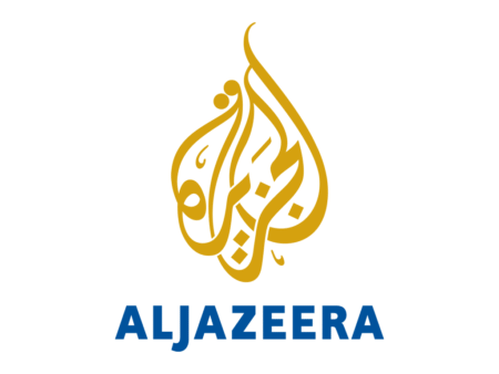 Логотип телеканала Al Jazeera на белом фоне