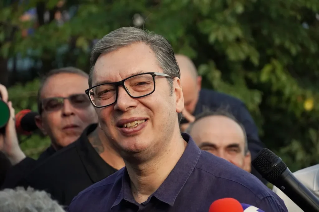 Президент Сербии Александр Вучич, август 2025