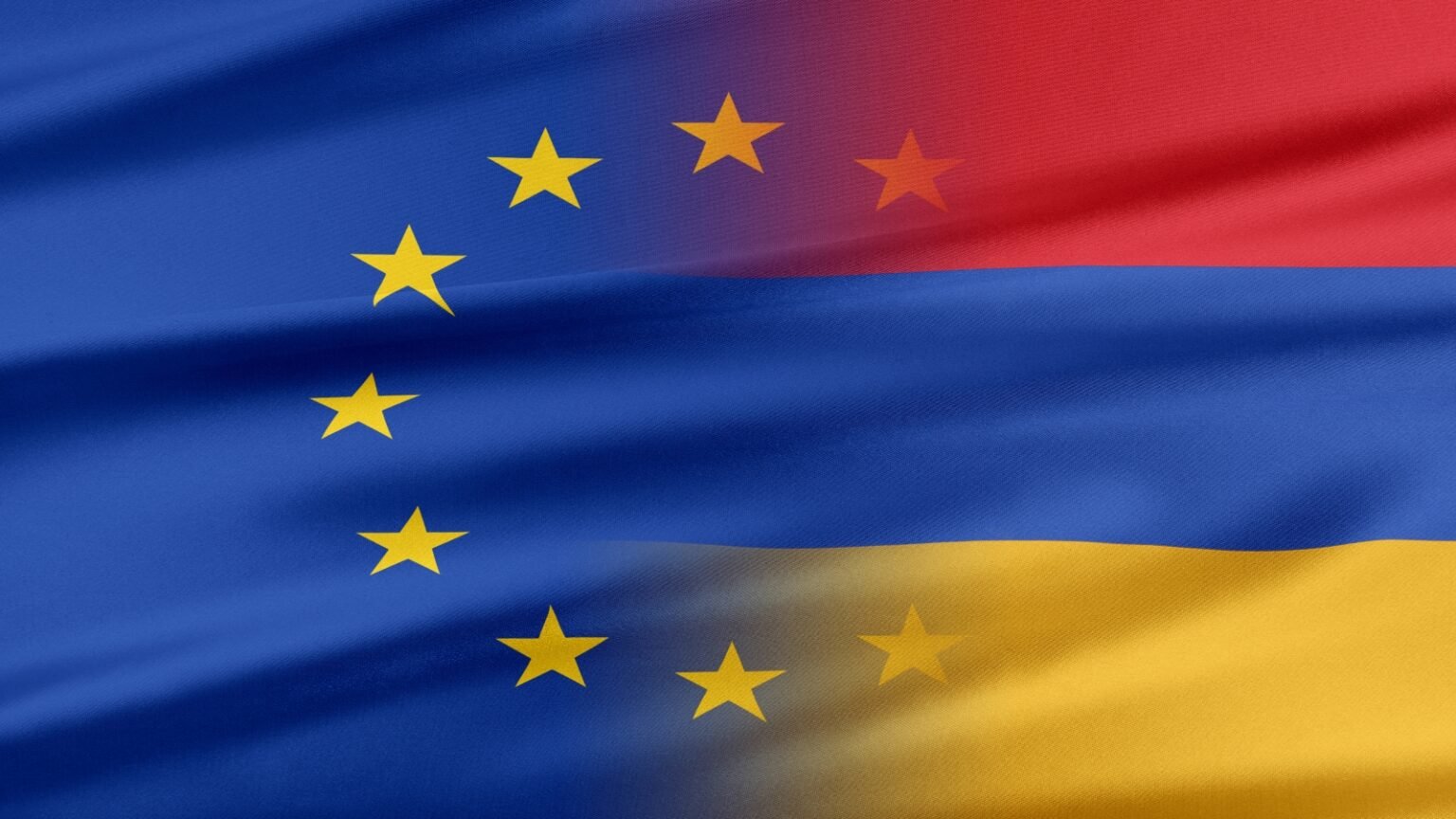 Флаги ЕС и Армении — символ интеграции