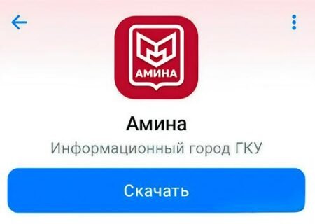 Экран загрузки приложения Амина — Информационный город ГКУ