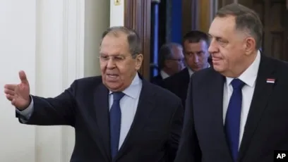 Сергей Лавров и Милорад Додик на встрече в Москве, сентябрь 2025