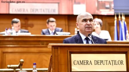 Илие Болоджан выступает в Палате депутатов Румынии, сентябрь 2025