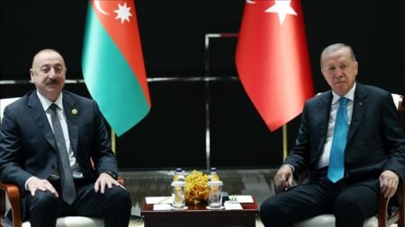 Президенты Азербайджана и Турции на встрече, сентябрь 2025