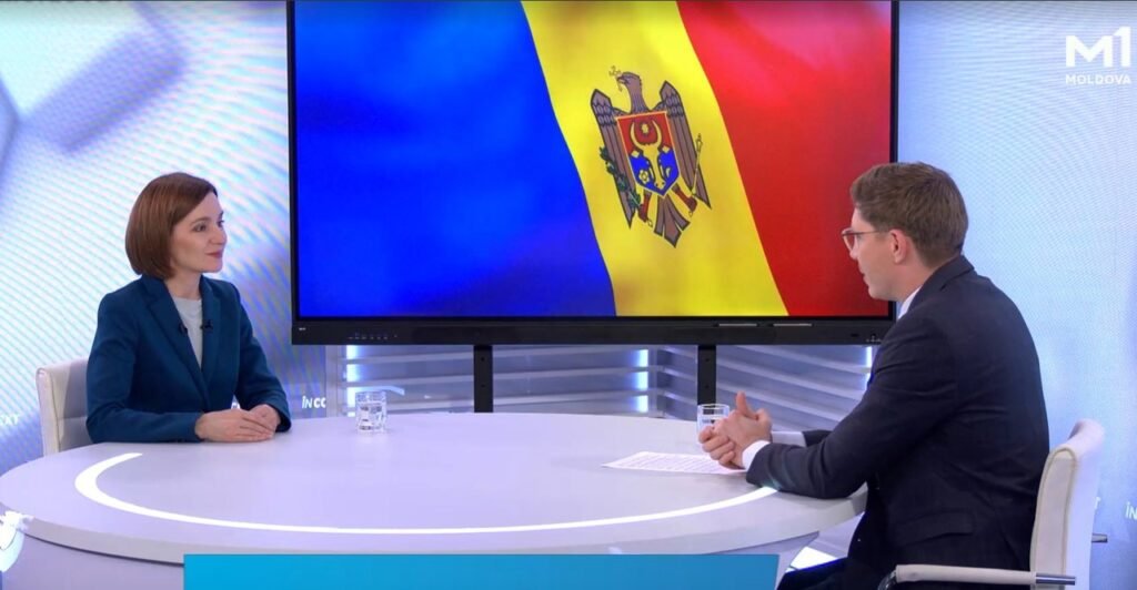 Интервью Майи Санду на телеканале Moldova 1