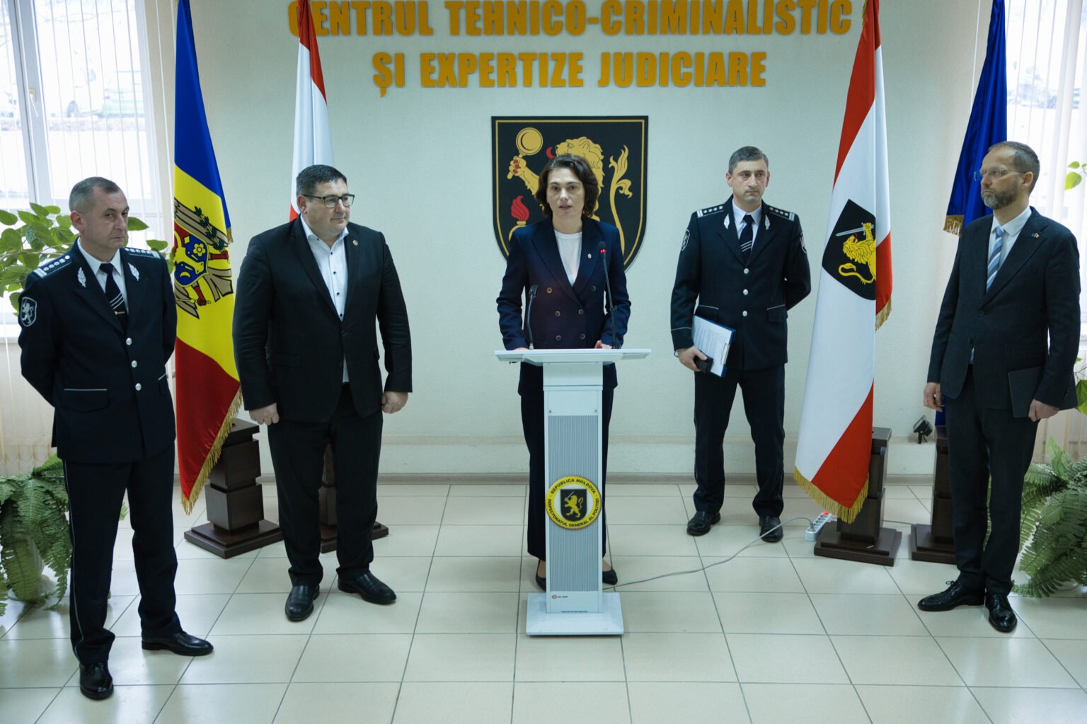 Церемония открытия кибер-лаборатории в Центре технико-криминалистической экспертизы МВД Молдовы, Кишинёв