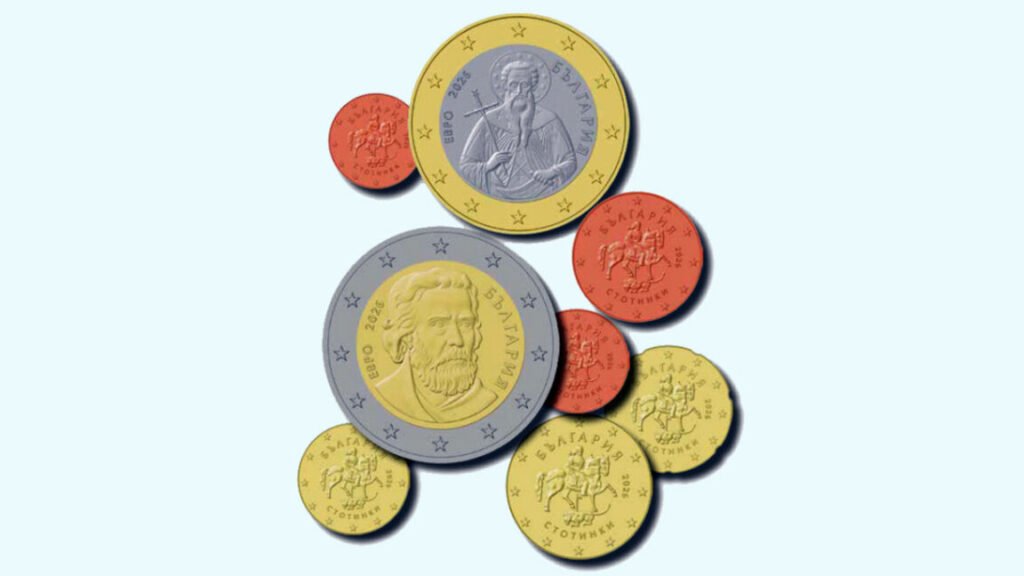 Дизайн болгарских монет евро 2026 года выпуска
