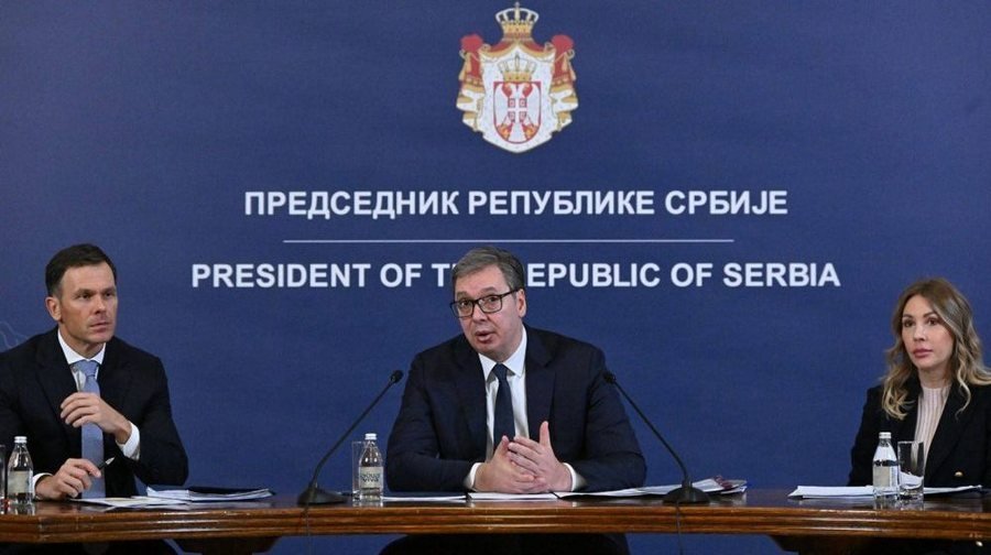 Президент Сербии Александар Вучич на заседании Совета нацбезопасности