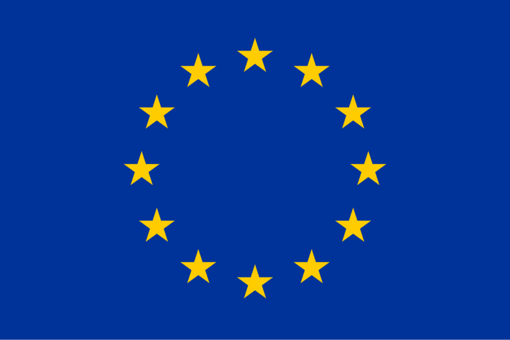 Флаг Европейского союза — 12 золотых звёзд на синем фоне, символизирующих единство европейских народов