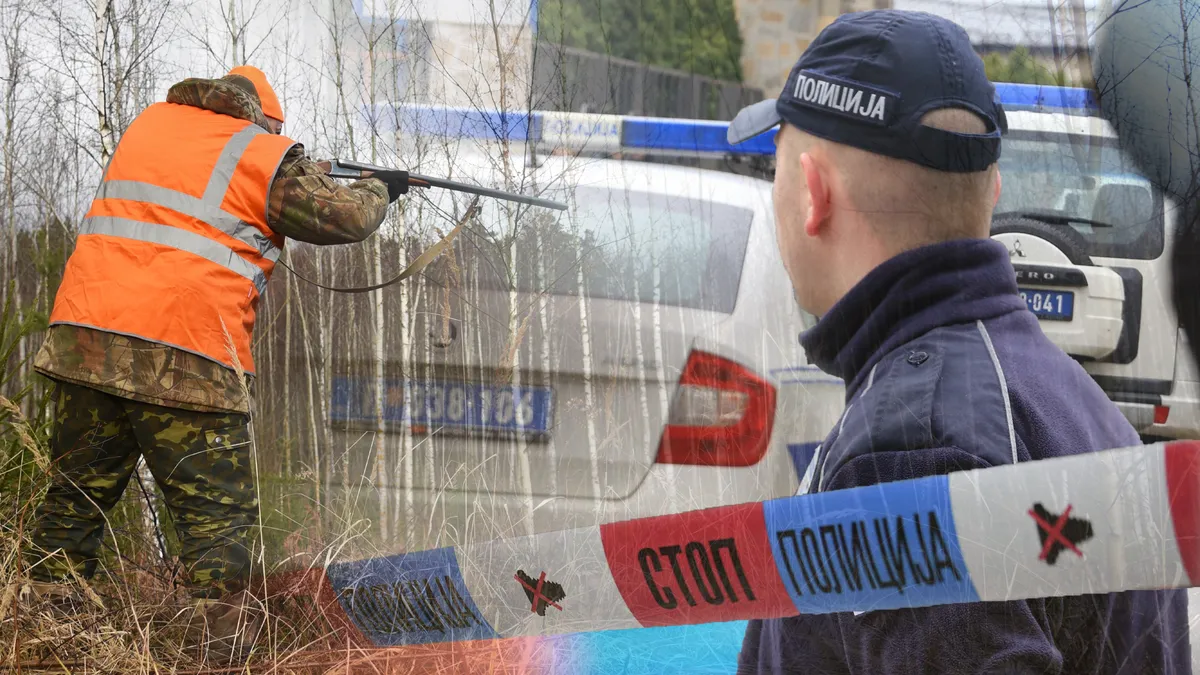 Полицейская лента и сотрудник полиции на месте происшествия в Сербии. Фото: Nova.rs
