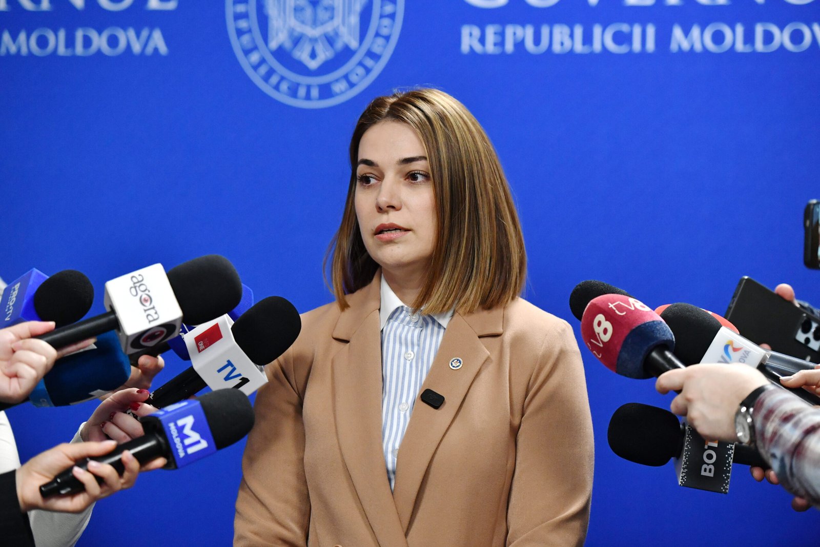 Министр сельского хозяйства Молдовы Виктория Абрамченко на пресс-конференции в правительстве. Фото: NewsMaker