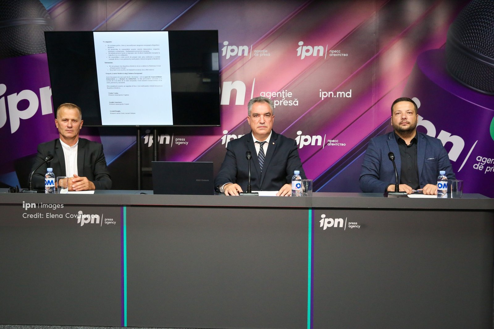 Презентация гражданской платформы «Мэры за Европу» в пресс-центре IPN в Кишинёве. Фото: IPN / Elena Covalenco