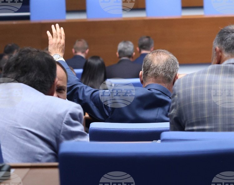 Deputies voting in parliament, raised hand, parliamentary atmosphere