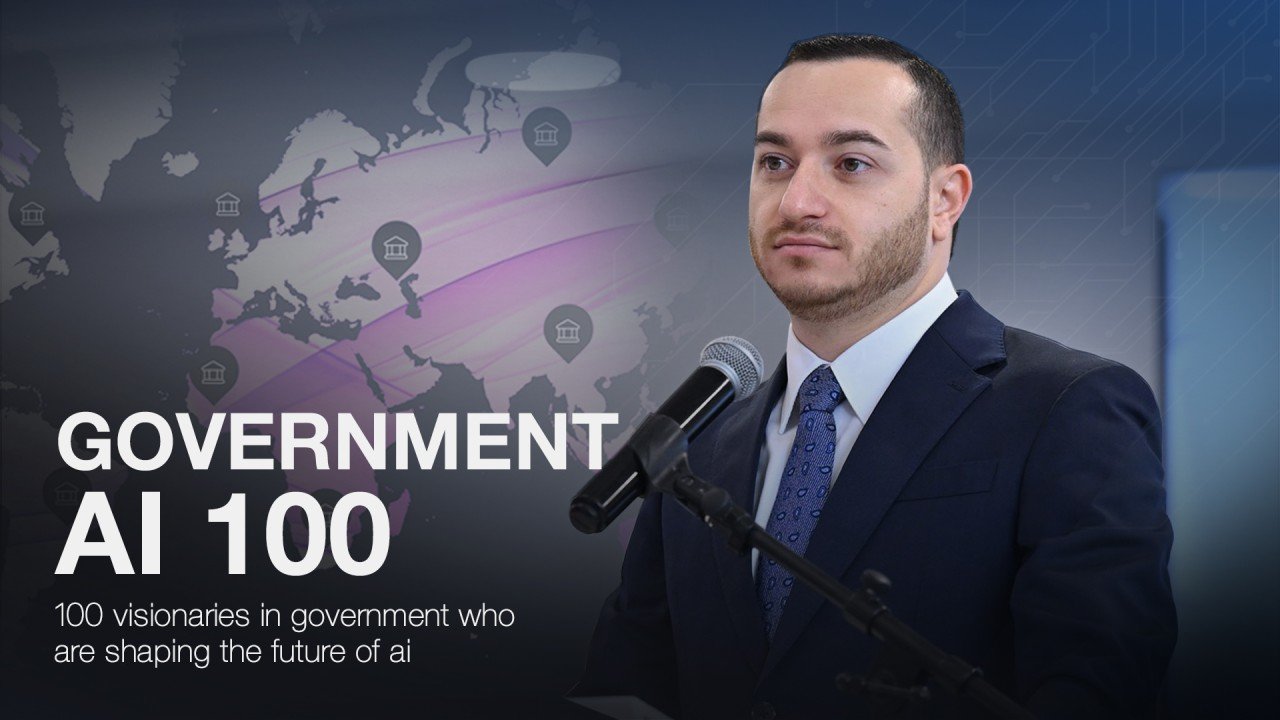 Министр высокотехнологической промышленности Армении на мероприятии Government AI 100. Фото: Министерство высокотехнологической промышленности Армении