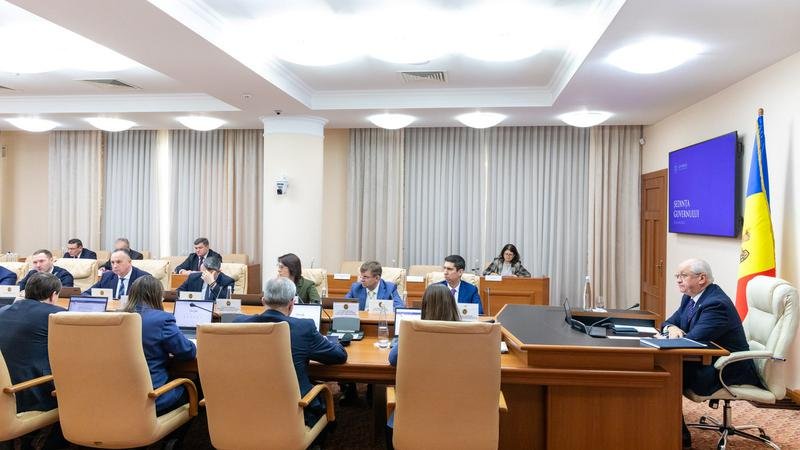 Заседание правительства Молдовы, на котором были утверждены кандидатуры новых послов. Фото: TVR Moldova