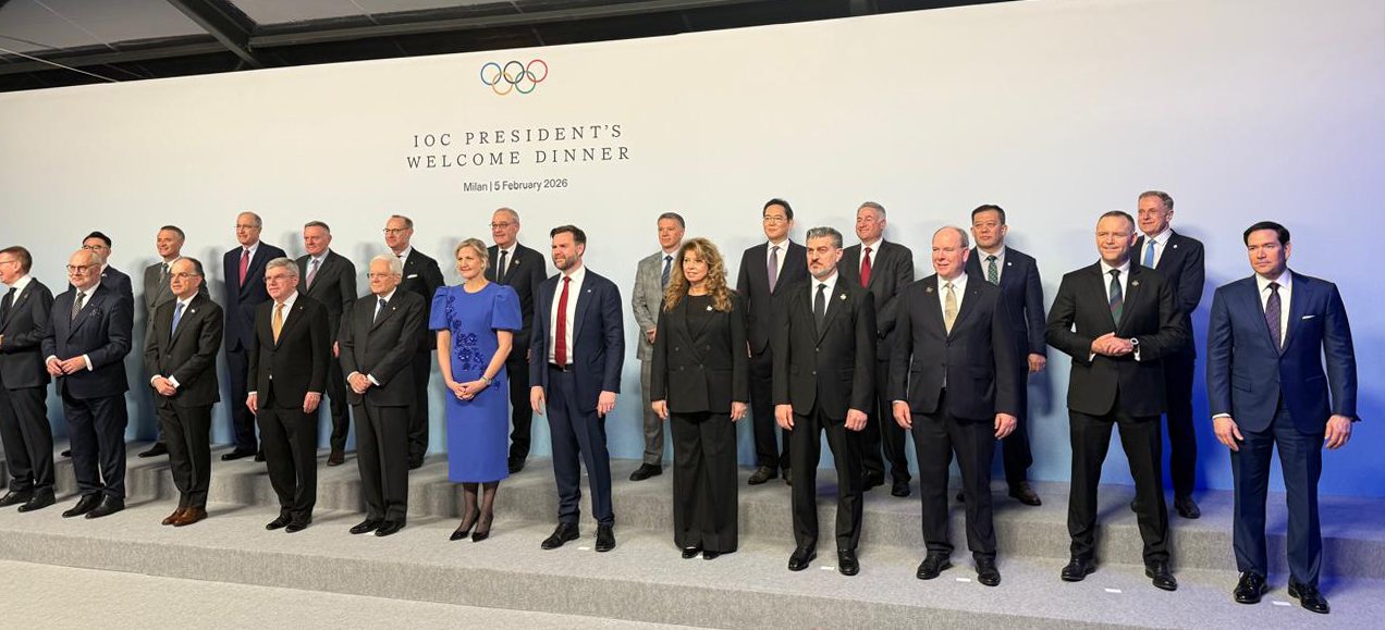 Президент Грузии Михаил Кавелашвили на приёме в честь зимних Олимпийских игр в Милане, 5 февраля 2026 года. Фото: Civil.ge