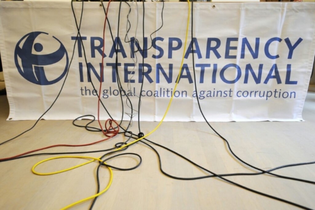 Баннер Transparency International — глобальная коалиция против коррупции