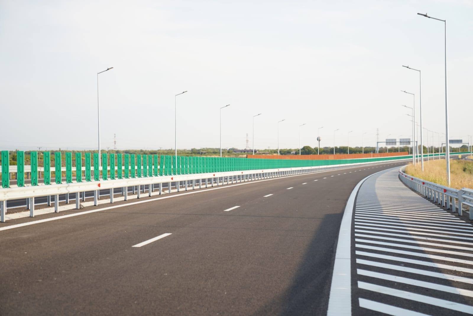 Completed section of Autostrada Moldovei (A7) - real photo of modern highway infrastructure