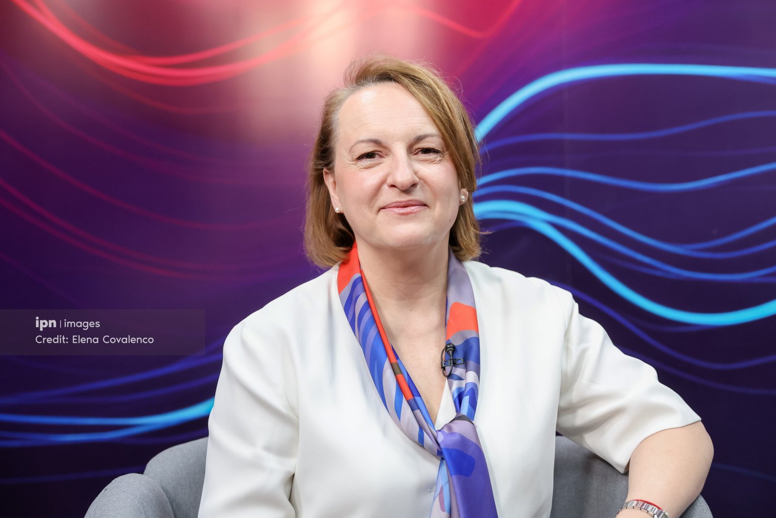 Ивона Пюрко во время интервью IPN