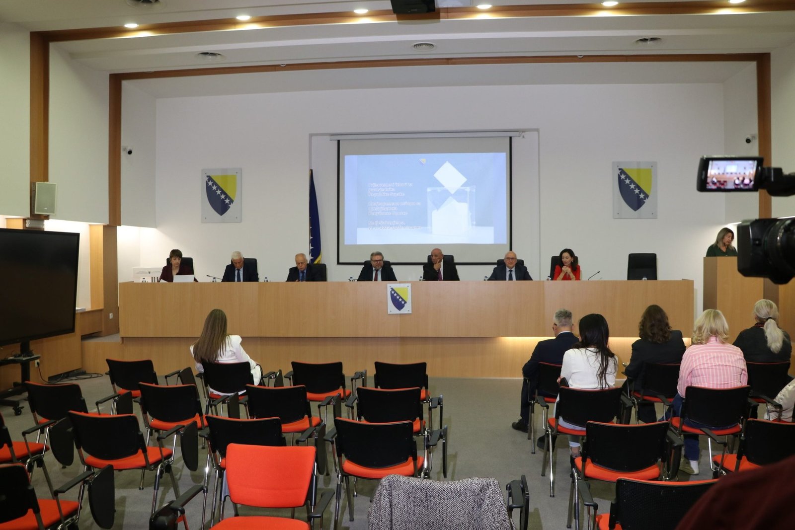 Заседание Центральной избирательной комиссии (ЦИК) Боснии и Герцеговины по объявлению результатов выборов