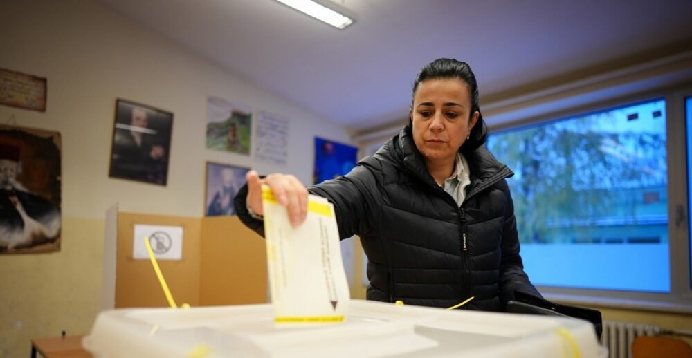 Bosnia voting ballot box
