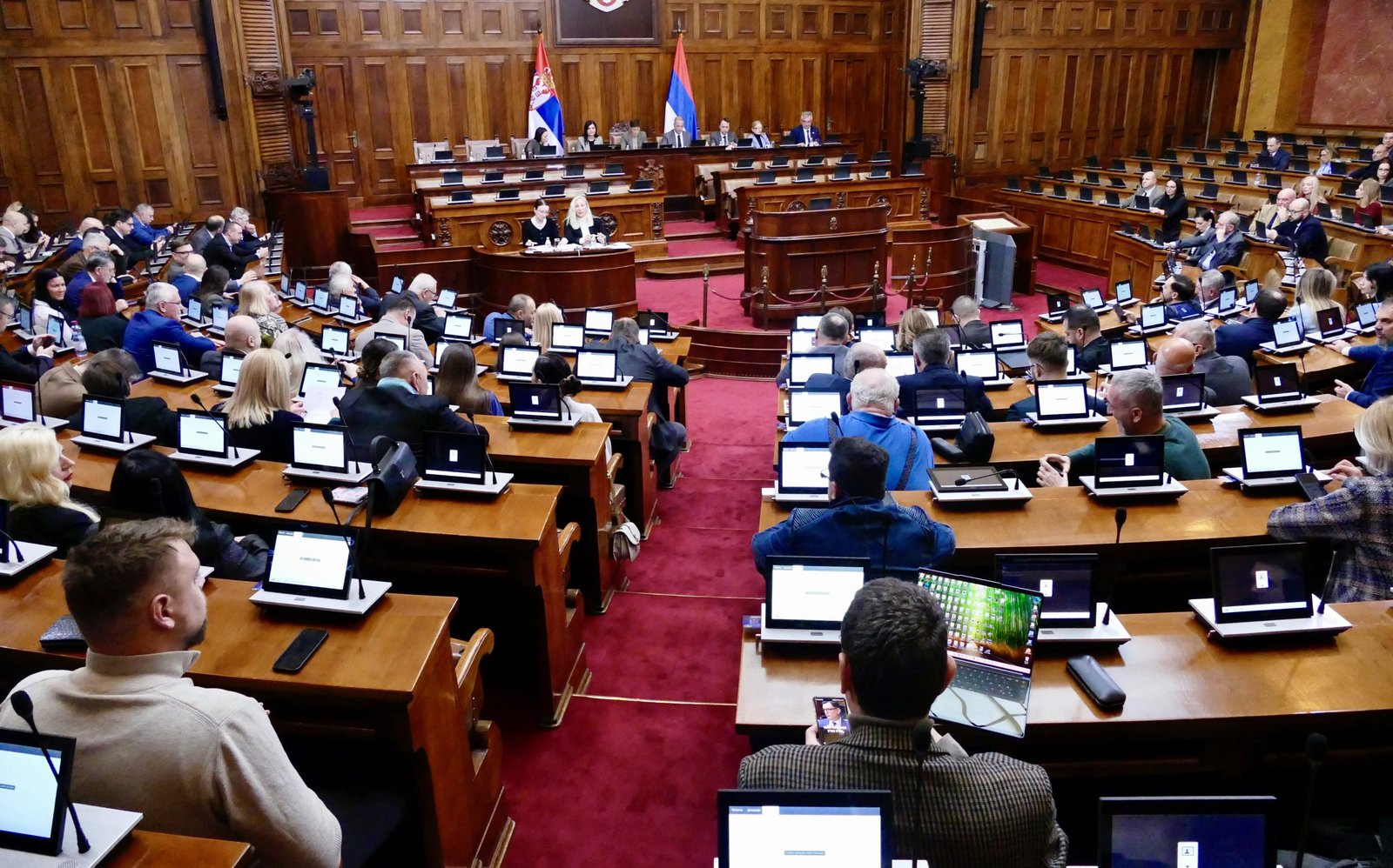 Заседание Народной скупщины Сербии в Белграде