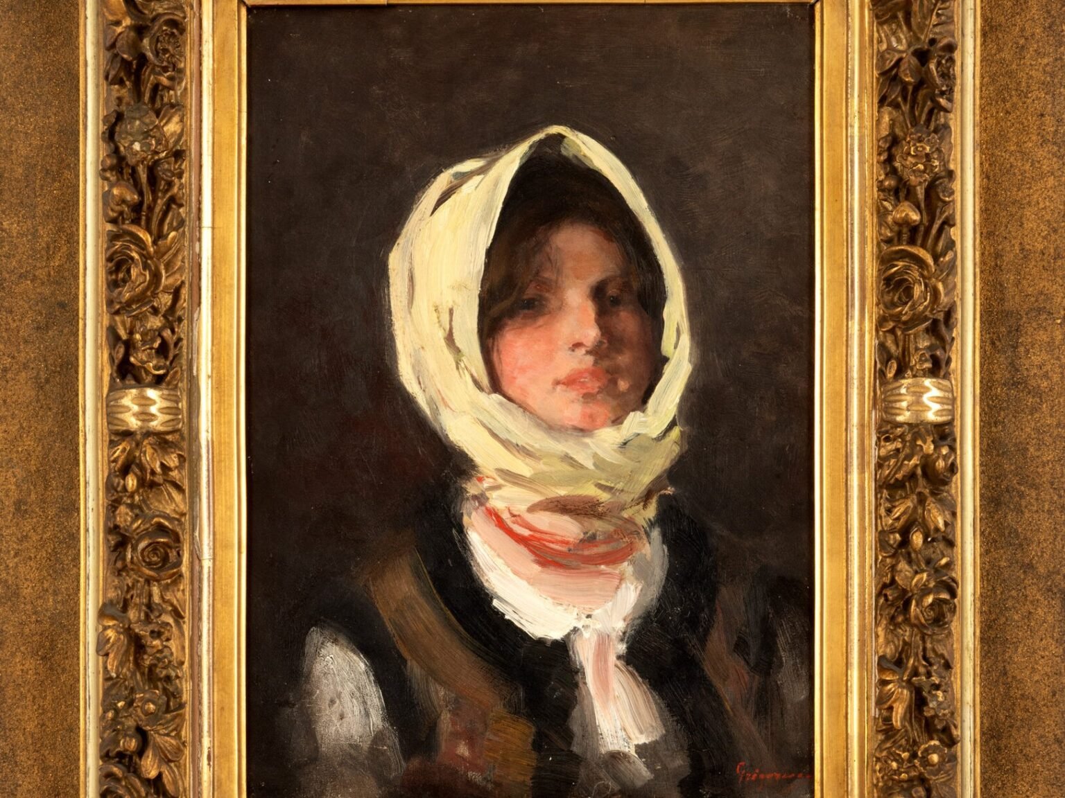 Картину Григореску продали за €141 000 — втрое дороже оценки Картина «Цэрэнкуцэ дин Рукэр (Сузана)» кисти Николае Григореску в золочёной раме