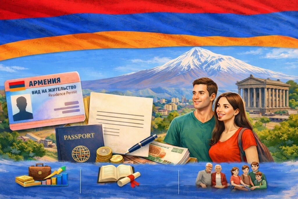 Армения закрывает эпоху лёгкого ВНЖ: что ждёт бизнес-резидентов Вид на жительство в Армении — паспорт, документы и Арарат на фоне армянского флага