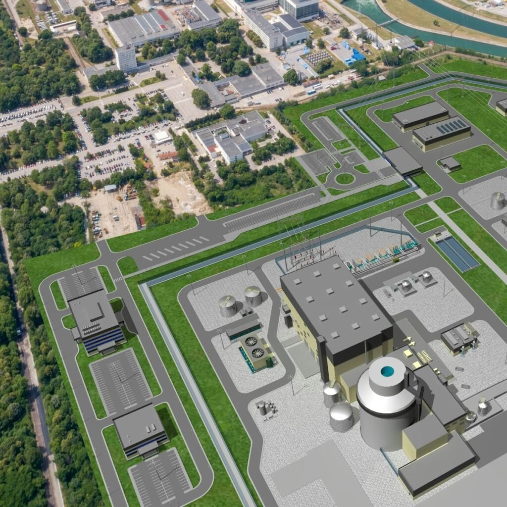 3D-визуализация планируемого расширения площадки АЭС «Козлодуй» с новым энергоблоком — проект, по которому Болгария ожидает окончательное инвестиционное решение