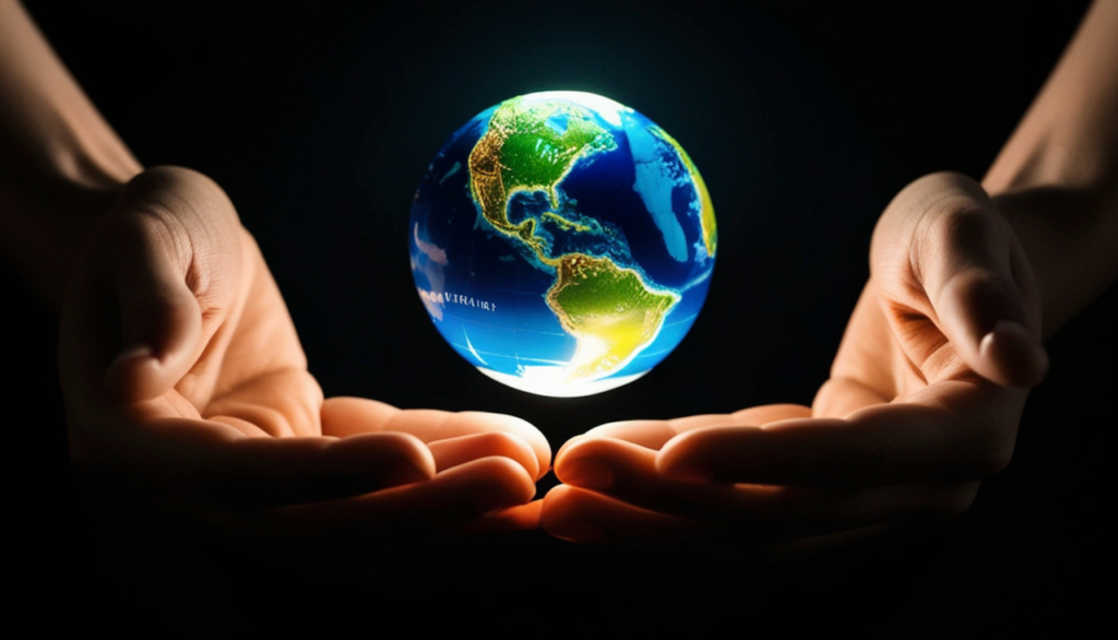 «Час Земли» в Молдове: зачем выключать свет 28 марта Руки держат светящийся глобус — символ акции «Час Земли»