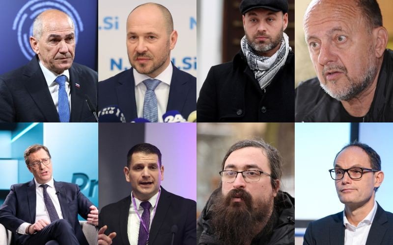 Коллаж словенских политиков и общественных деятелей, упомянутых в контексте дебатов об «иностранном вмешательстве». Фото: Svet24.si