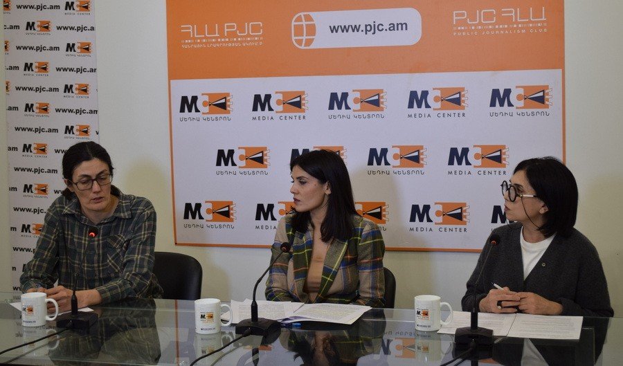 Пресс-конференция в Медиацентре Еревана, посвящённая критике изменений закона о наблюдателях на выборах