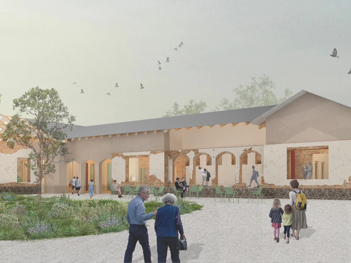 Архитектурная визуализация будущего Дома культуры в Рунике после реставрации — проект бюро Ars Atelie