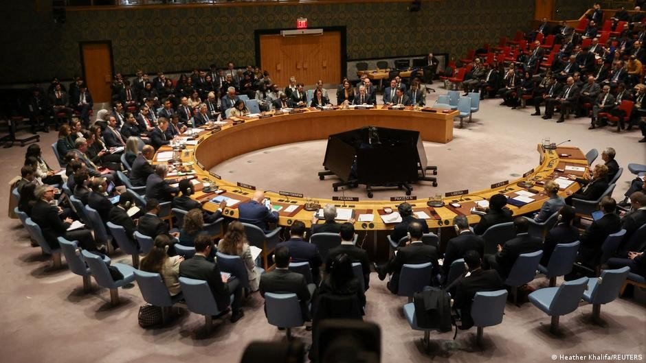 Заседание Совета Безопасности ООН, на котором обсуждалась резолюция по осуждению действий Ирана
