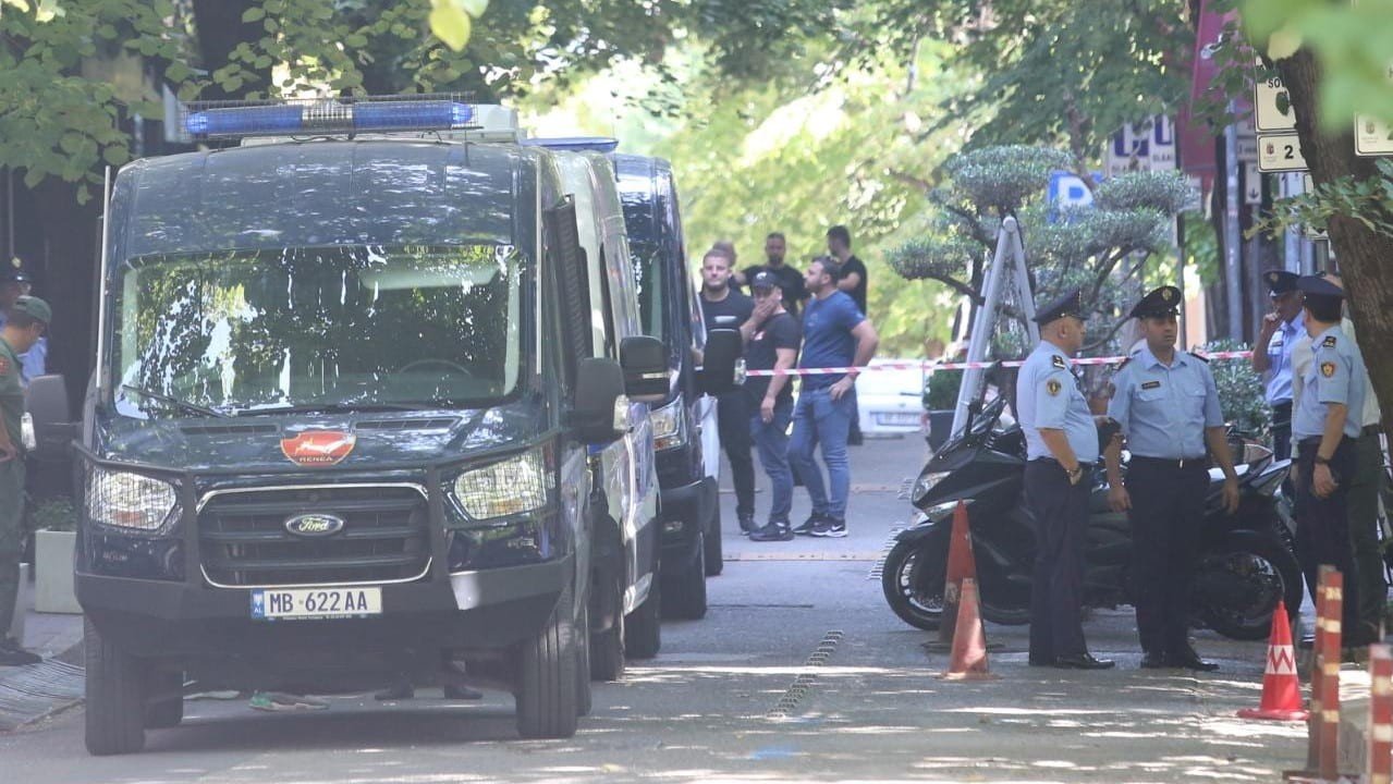 Полицейские и сотрудники силовых ведомств Албании на улице Тираны