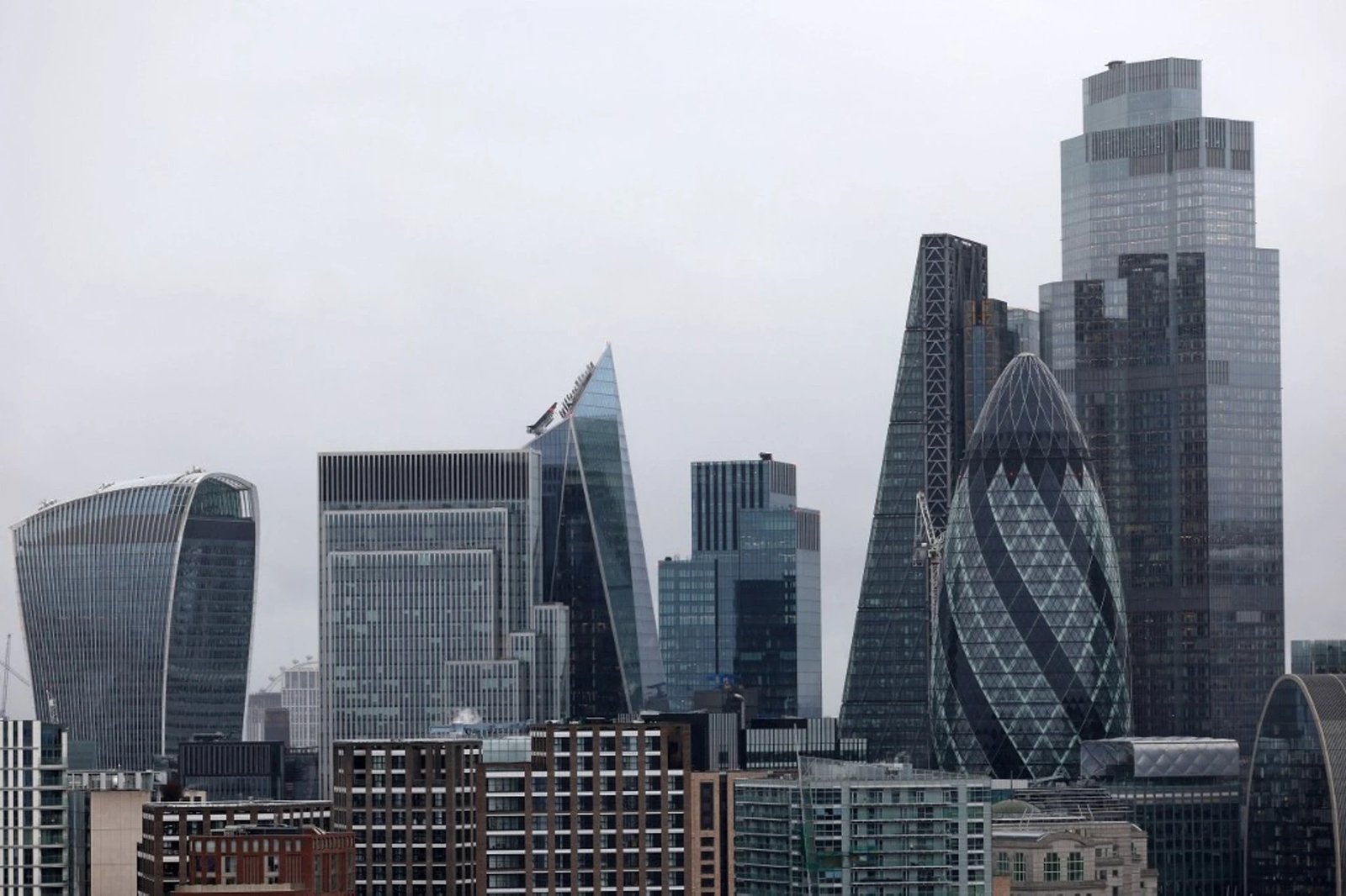 Панорама финансового района Лондон-Сити с небоскребами Gherkin и Walkie-Talkie. Фото: Kyiv Post