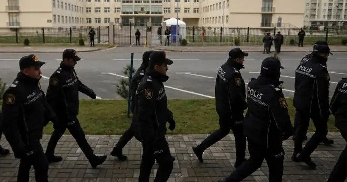 Азербайджанская полиция после предотвращения предполагаемого заговора КСИР в Баку