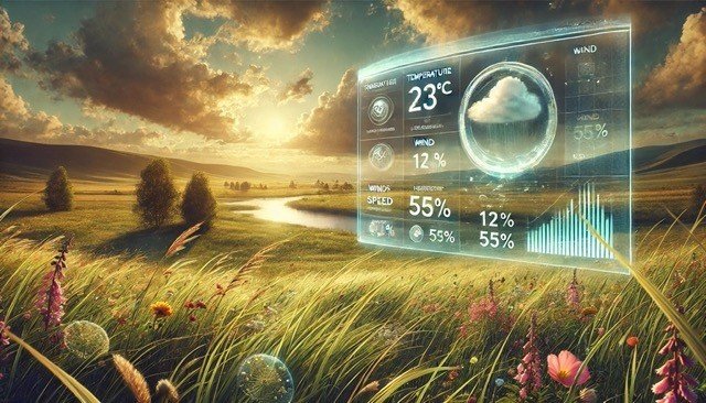 Погода в Молдове: дожди до 5 апреля и одно сухое окно Весенний пейзаж с цифровой панелью прогноза погоды