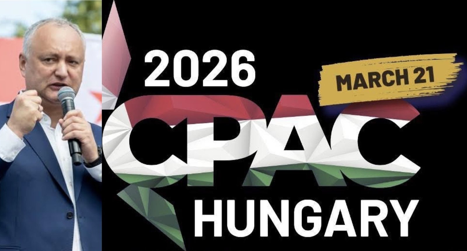 Игорь Додон выступает на конференции CPAC Hungary 2026 в Будапеште