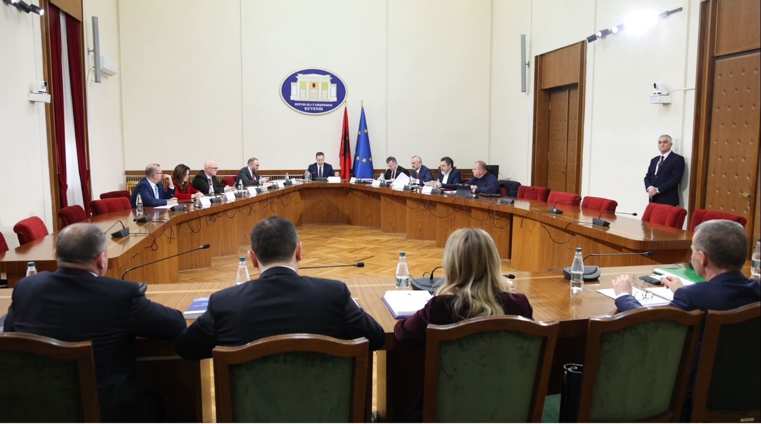 Albanian Parliament committee meeting with officials. Фото: Unknown