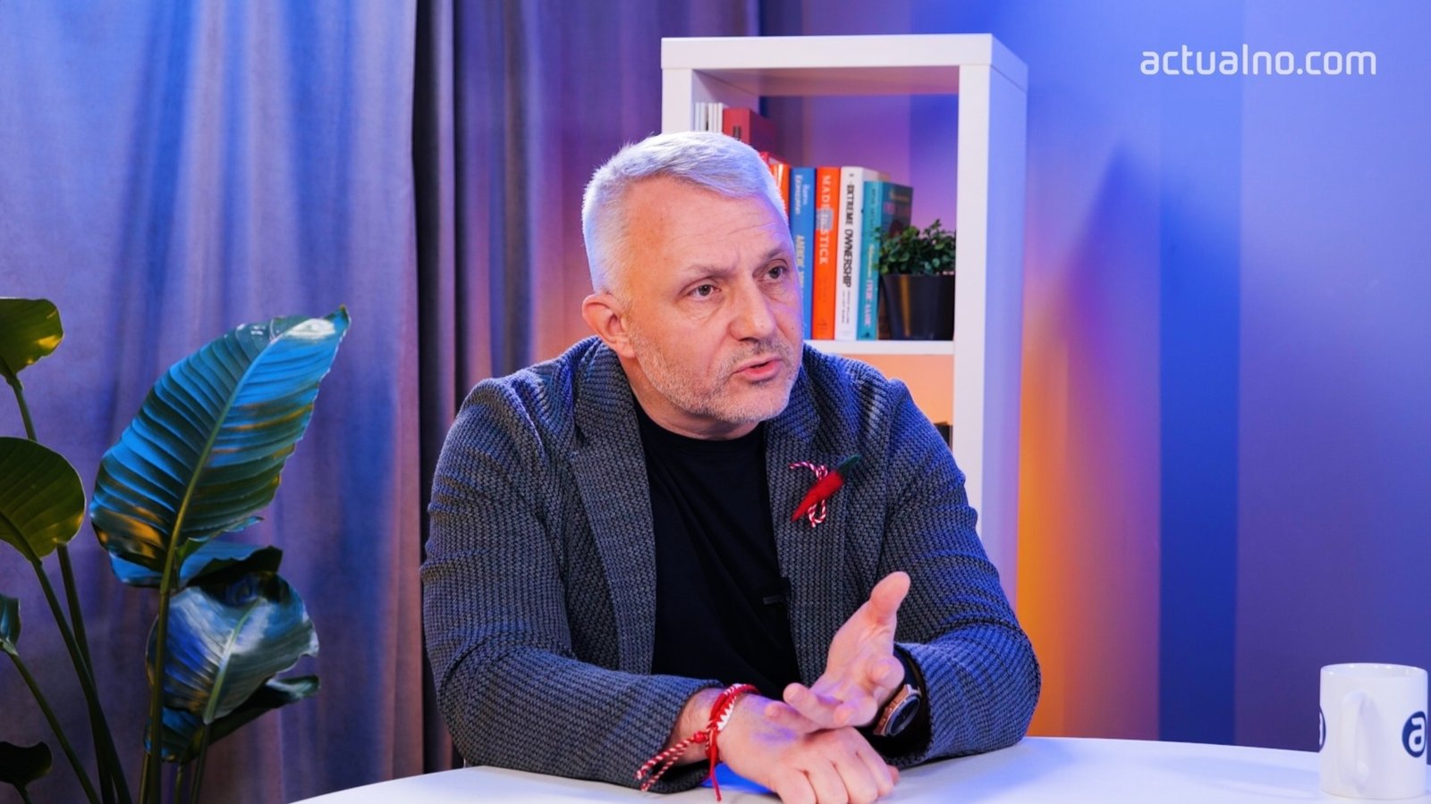 Nikolay Hadjigenov, lawyer and critic, during studio interview discussing Petrohan case. Фото: Unknown