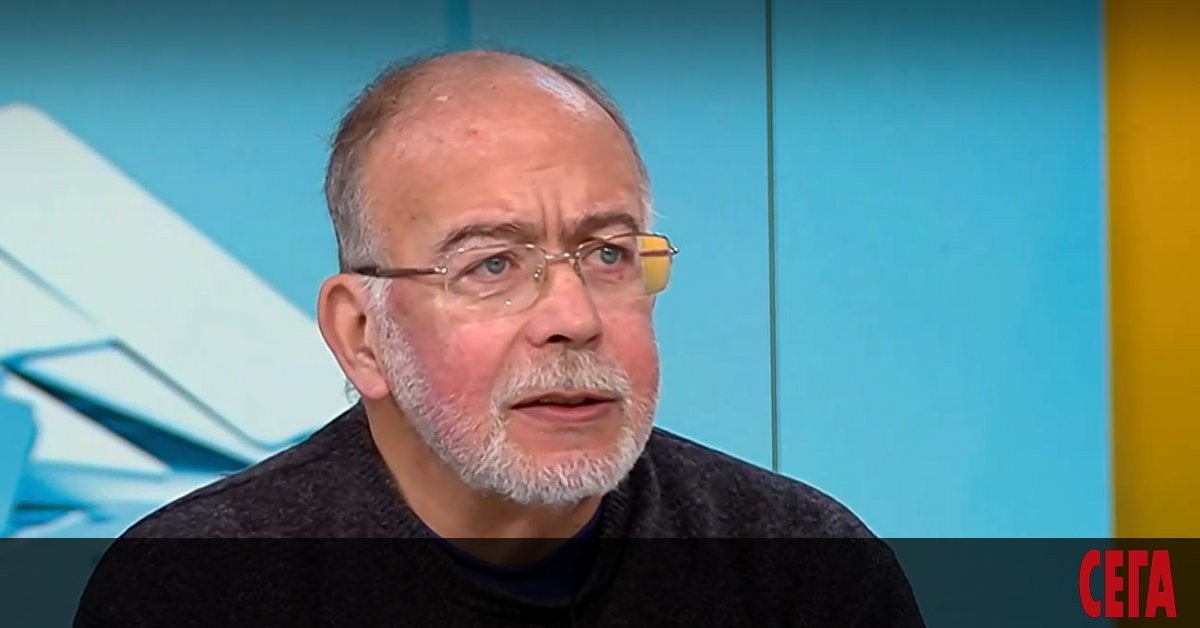 Социолог Кольо Колев во время телевизионного интервью о манипуляциях в предвыборных опросах в Болгарии