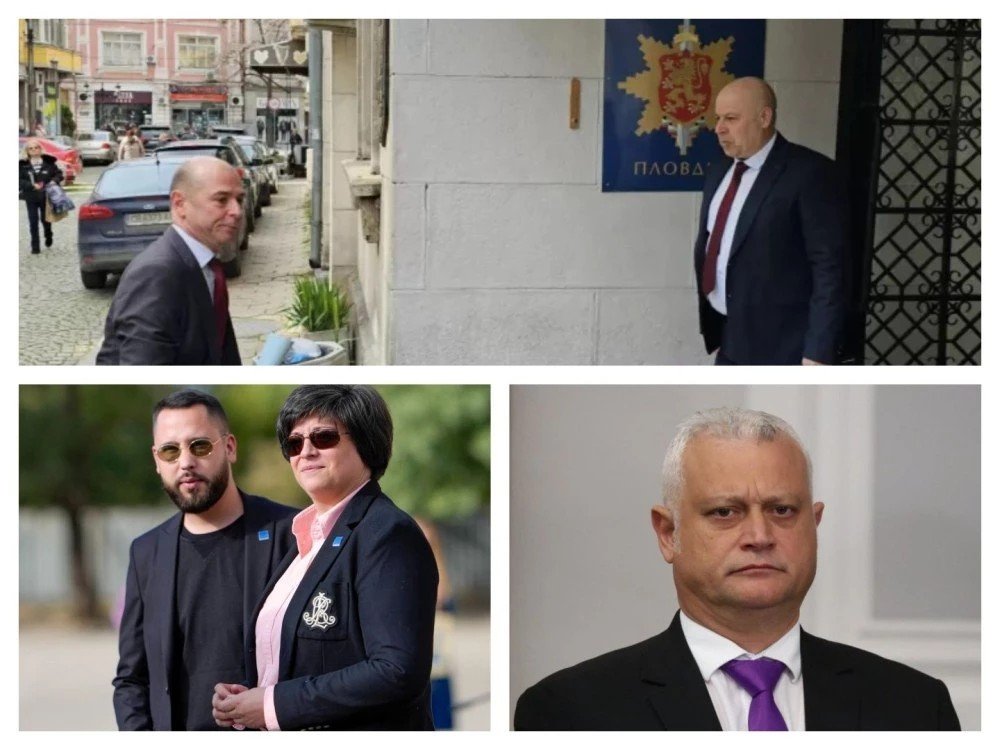 Collage with officials on Plovdiv street, meeting at police building, and Diana Rusinova. Фото: TrafficNews