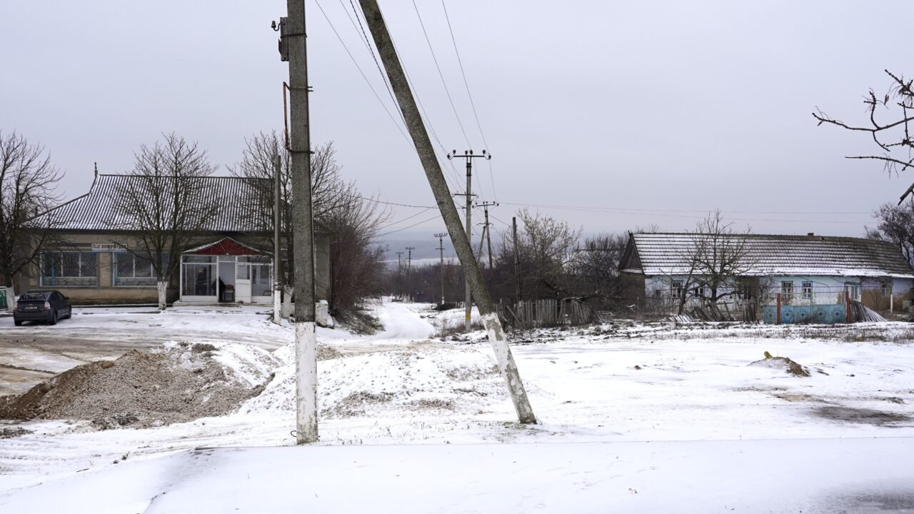 Приграничное село Крокмаз зимой. Фото: Unknown