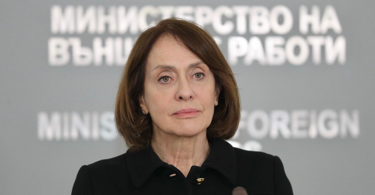 Временный министр иностранных дел Болгарии на брифинге в Министерстве иностранных дел в Софии