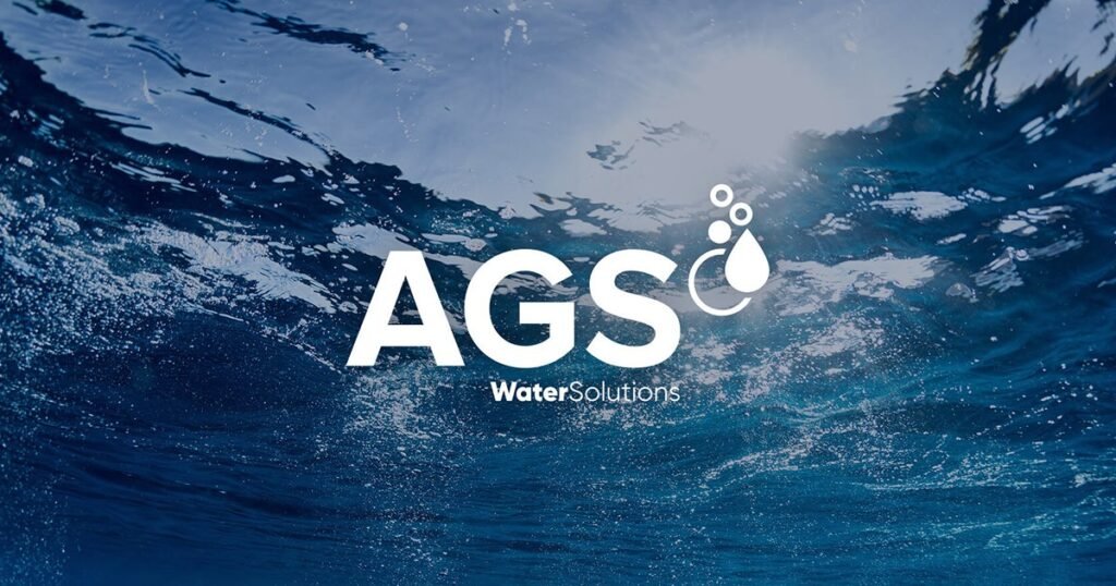 Фирменный баннер AGS Water Solutions — подразделения Marubeni по управлению водоснабжением, которое выступит технологическим партнёром пилотного проекта цифровизации водоканалов Молдовы