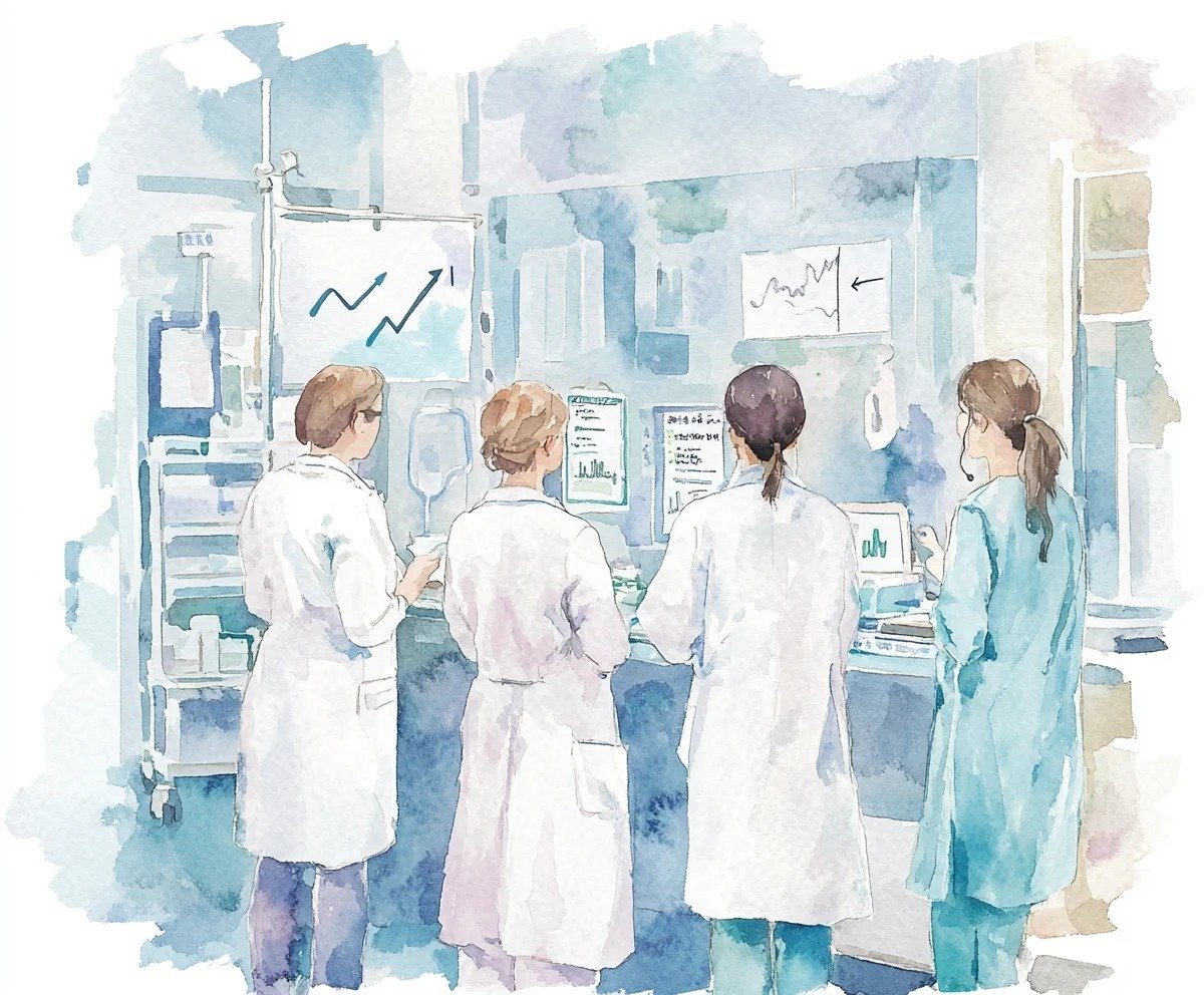 Медицинские работники анализируют статистику и данные о кадровом обеспечении системы здравоохранения