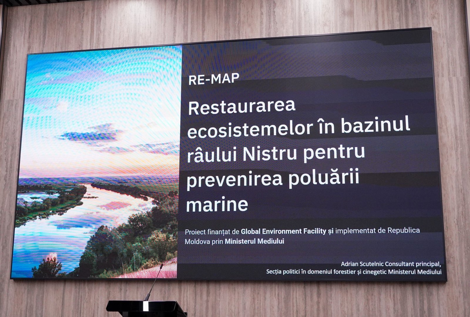 Презентация проекта RE-MAP «Восстановление экосистем для предотвращения загрязнения морской среды» на официальном мероприятии Министерства окружающей среды Молдовы