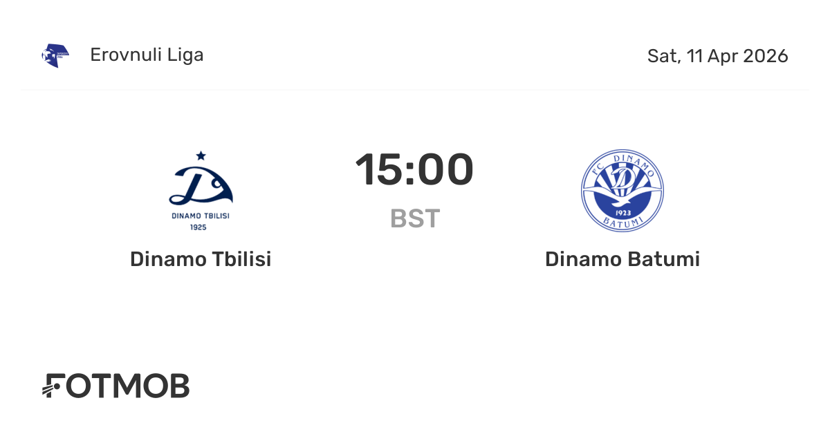 Анонс матча Динамо Тбилиси — Динамо Батуми в первом туре Эровнули Лиги